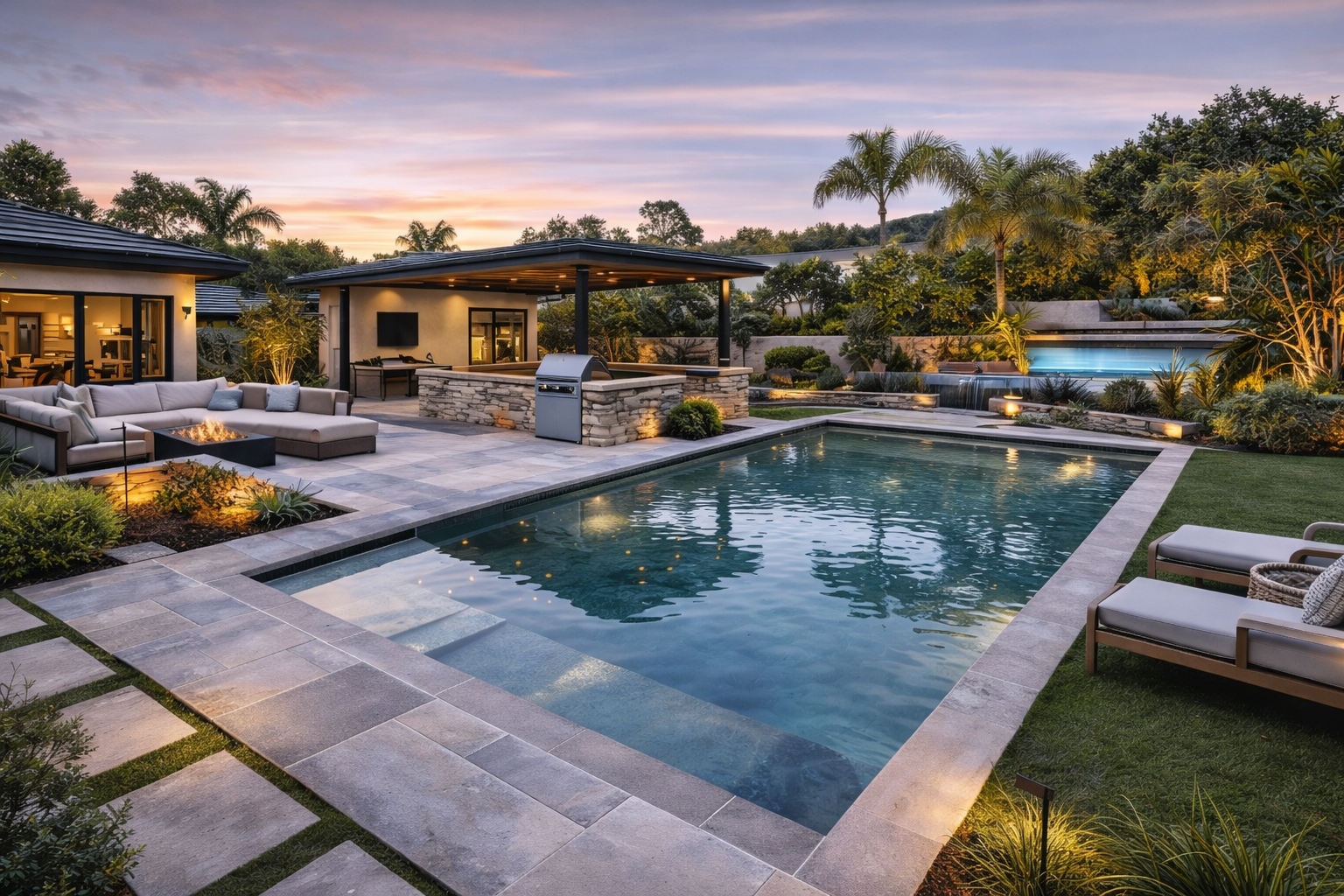 Modern luxury backyard remodel Calabasas